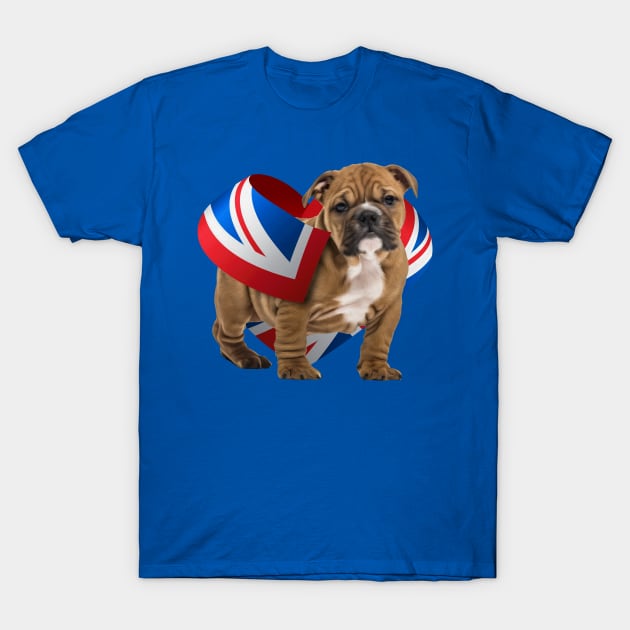 English Bulldog Puppy T-Shirt by Nartissima